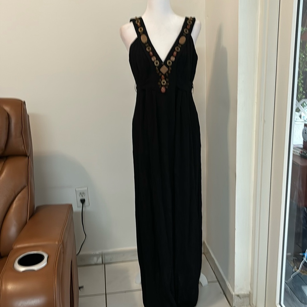 Cute dress with linen  size 12 black color